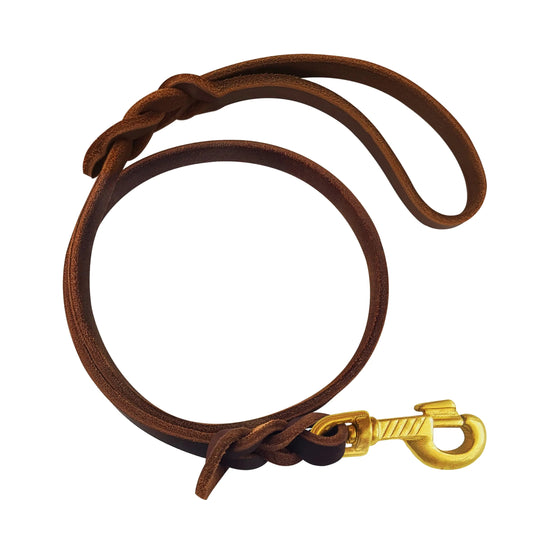 Dog Leash Short Leather Dog Leash Leather Short Leash for Dog Training Short Dog Traffic Lead Leash for Large Dogs Walking Dog Training Leash Dog Training Lead Brown 2.5ft